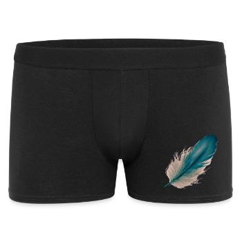 Feder Leichtigkeit - Männer Boxer Shorts - Schwarz - Vorne