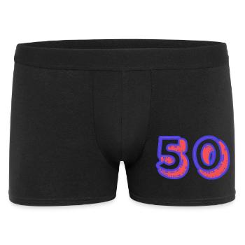 50. 50 ANS. 50e ANNIVERSAIRE. ANNIVERSAIRE 50 ANS. - Boxer Homme - noir - Devant