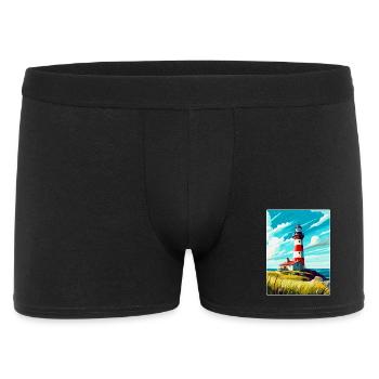 Plymouth England Uk Vintage Reiseplakat Souvenir - Männer Boxer Shorts - Schwarz - Vorne