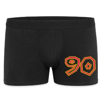 90. 90 JAHRE. 90-JÄHRIGES JUBILÄUM. 90-JÄHRIGES JUBILÄUM. - Männer Boxer Shorts - Schwarz - Vorne