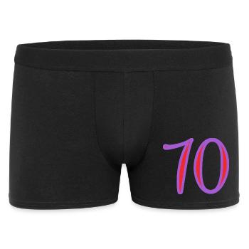 70. 70 JAHRE. 70-JÄHRIGES JUBILÄUM. 70-JÄHRIGES JUBILÄUM. - Männer Boxer Shorts - Schwarz - Vorne