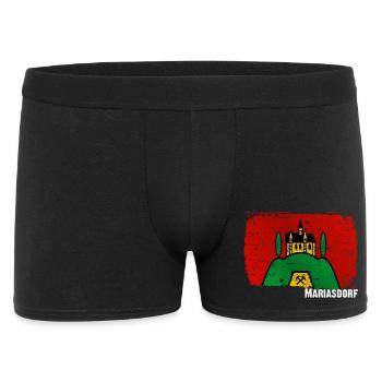 Marktgemeinde Mariasdorf - südliches Burgenland - Männer Boxer Shorts - Schwarz - Vorne