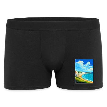 Isle Of Wight Vintage Reiseposter WPA Souvenir - Männer Boxer Shorts - Schwarz - Vorne