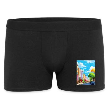 Notting Hill London England Vereinigtes Königreich Reiseposter WPA - Männer Boxer Shorts - Schwarz - Vorne