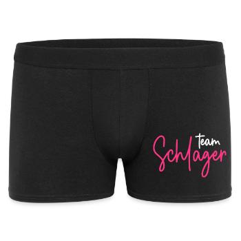 Team Schlager - Männer Boxer Shorts - Schwarz - Vorne