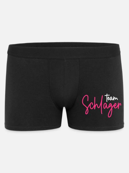 Team Schlager - Männer Boxer Shorts - Schwarz