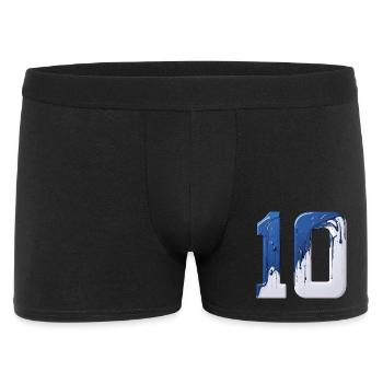 NO. 10 NUMBER 10 BLUE WHITE 10TH BIRTHDAY - Men's Boxer Shorts - black - Front