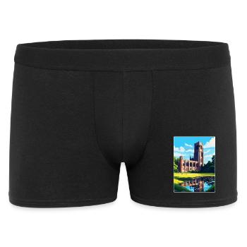 Fountains Abbey North Yorkshire Reiseposter WPA - Männer Boxer Shorts - Schwarz - Vorne