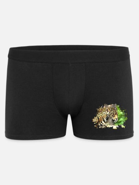 Leopard - Männer Boxer Shorts - Schwarz