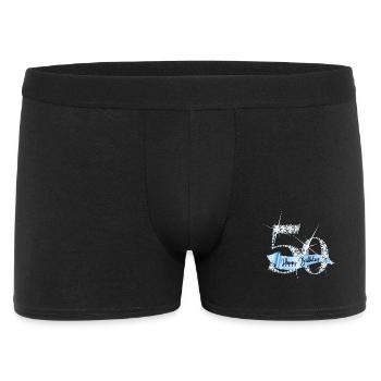 Design d’anniversaire en diamant pailleté pour le 50e anniversaire - Boxer Homme - noir - Devant