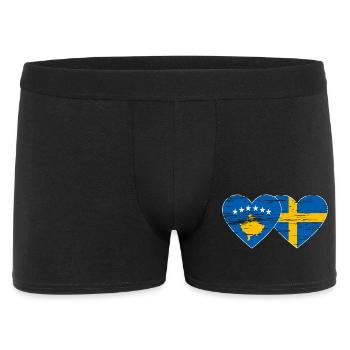 Kosovo Sweden Flag used - Men's Boxer Shorts - black - Front