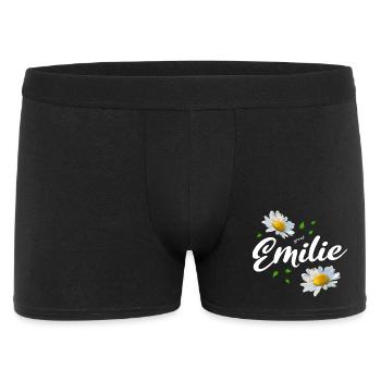 Emilie - Männer Boxer Shorts - Schwarz - Vorne