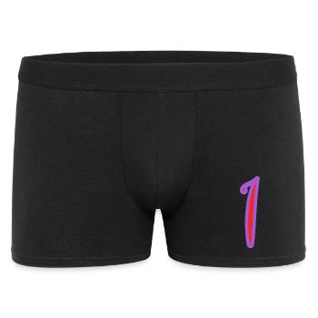 1 - Männer Boxer Shorts - Schwarz - Vorne