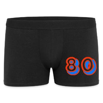 80. 80 JAHRE. 80-JÄHRIGES JUBILÄUM. 80. GEBURTSTAG. - Männer Boxer Shorts - Schwarz - Vorne