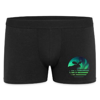 Elch - Männer Boxer Shorts - Schwarz - Vorne