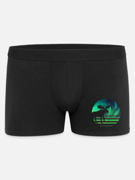 Elch - Männer Boxer Shorts - Schwarz