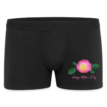 mothers day rose - Männer Boxer Shorts - Schwarz - Vorne