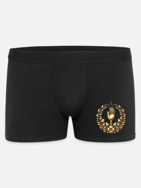 Gourmet Fork Logo - Men's Boxer Shorts - black