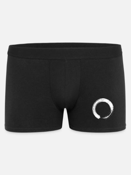 Circle design icon brush white - Men's Boxer Shorts - black