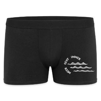Meer geht immer - Männer Boxer Shorts - Schwarz - Vorne