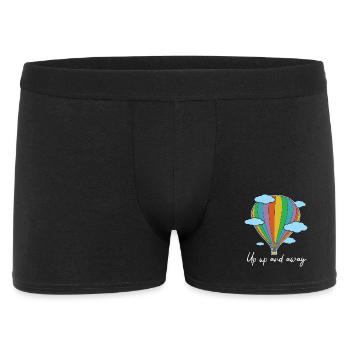 Up Up And Away Heißluftballon-Liebhaber Ballonfahr - Männer Boxer Shorts - Schwarz - Vorne