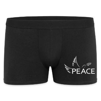 Peace Peace Dove of Peace Demo Protest Freedom - Men's Boxer Shorts - black - Front