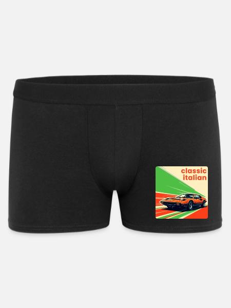 Klassischer italienischer Sportwagen - Männer Boxer Shorts - Schwarz