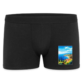 Côte d’Azur France Poster de voyage vintage souvenir - Boxer Homme - noir - Devant