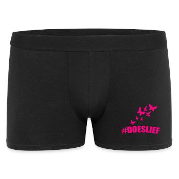 doeslief tout en rose avec des tas de papillons - Boxer Homme - noir - Devant