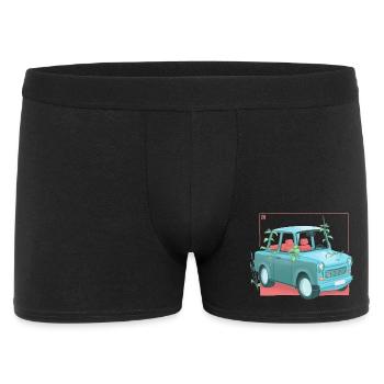 Trabi with plants - Men's Boxer Shorts - black - Front