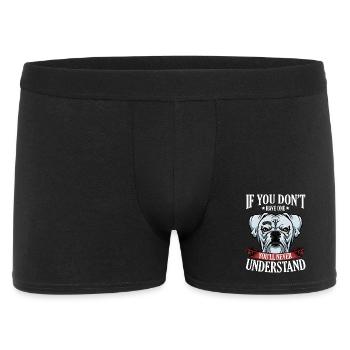 Cool Boxer Statement Spruch Hundehalter Geschenk - Männer Boxer Shorts - Schwarz - Vorne