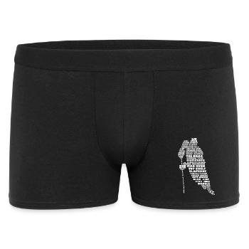 Langue de hockey (Blanc) - Boxer Homme - noir - Devant