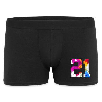 NUMÉRO 21 ANS 21E ANNIVERSAIRE - Boxer Homme - noir - Devant