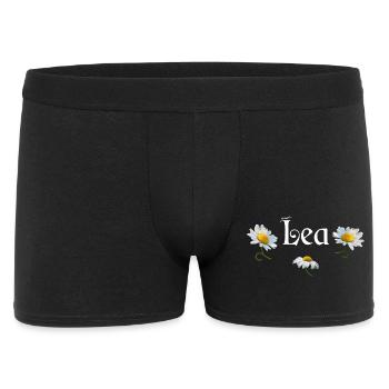 Lea Geburtstag Lea - Männer Boxer Shorts - Schwarz - Vorne