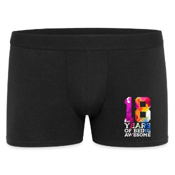 18 YEARS OF BEING AWESOME 18TH BIRTHDAY - Men's Boxer Shorts - black - Front