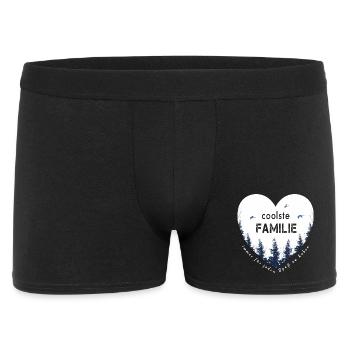 coolste Familie - Männer Boxer Shorts - Schwarz - Vorne