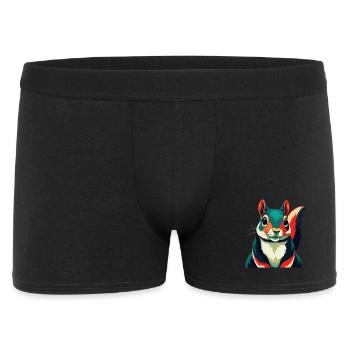 Squirrel Cartoon Character Colorful Pet Animal - Men's Boxer Shorts - black - Front