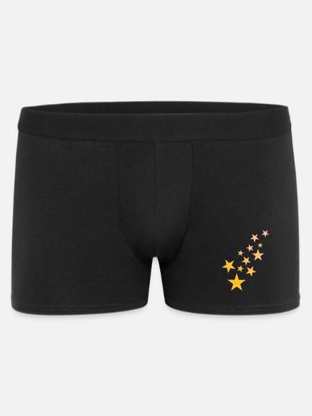 Star asterisk pattern starry sky - Men's Boxer Shorts - black
