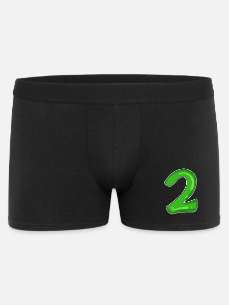Number 2 green - Men's Boxer Shorts - black