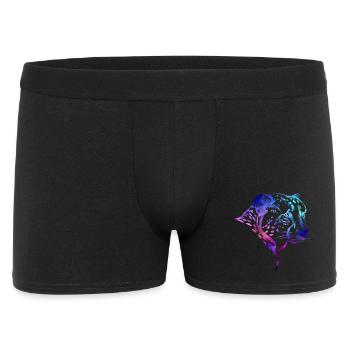 Leopard - Männer Boxer Shorts - Schwarz - Vorne
