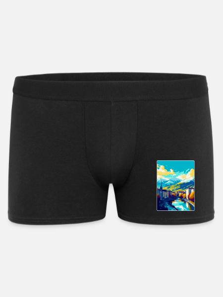 Grenoble France Affiche de voyage vintage Souvenir WPA - Boxer Homme - noir