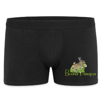Frohe Ostern - Männer Boxer Shorts - Schwarz - Vorne