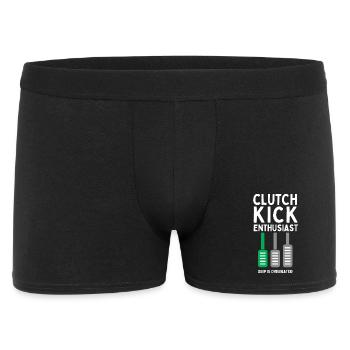 Clutch Kick Enthusiast - Männer Boxer Shorts - Schwarz - Vorne
