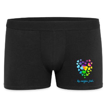Herzen bunte Herzen Herzen Haufen - Männer Boxer Shorts - Schwarz - Vorne