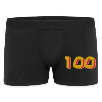 100. 100 JAHRE. 100-JÄHRIGES JUBILÄUM. 100. GEBURTSTAG - Männer Boxer Shorts - Schwarz - Vorne