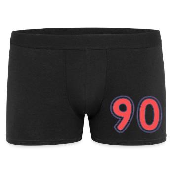 90. 90 JAHRE. 90-JÄHRIGES JUBILÄUM. 90-JÄHRIGES JUBILÄUM. - Männer Boxer Shorts - Schwarz - Vorne