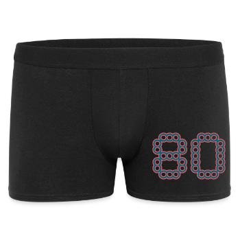 80. 80 ANS. 80e ANNIVERSAIRE. ANNIVERSAIRE 80 ANS. - Boxer Homme - noir - Devant