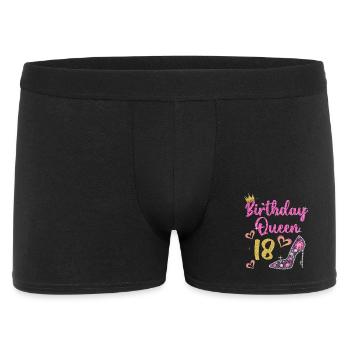 18.Geburtstag Königin 18 Jahre Achtzehn - Männer Boxer Shorts - Schwarz - Vorne
