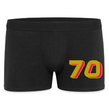 70. 70 JAHRE. 70-JÄHRIGES JUBILÄUM. 70-JÄHRIGES JUBILÄUM. - Männer Boxer Shorts - Schwarz - Vorne