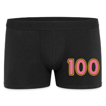 100. 100 JAHRE. 100-JÄHRIGES JUBILÄUM. 100. GEBURTSTAG - Männer Boxer Shorts - Schwarz - Vorne
